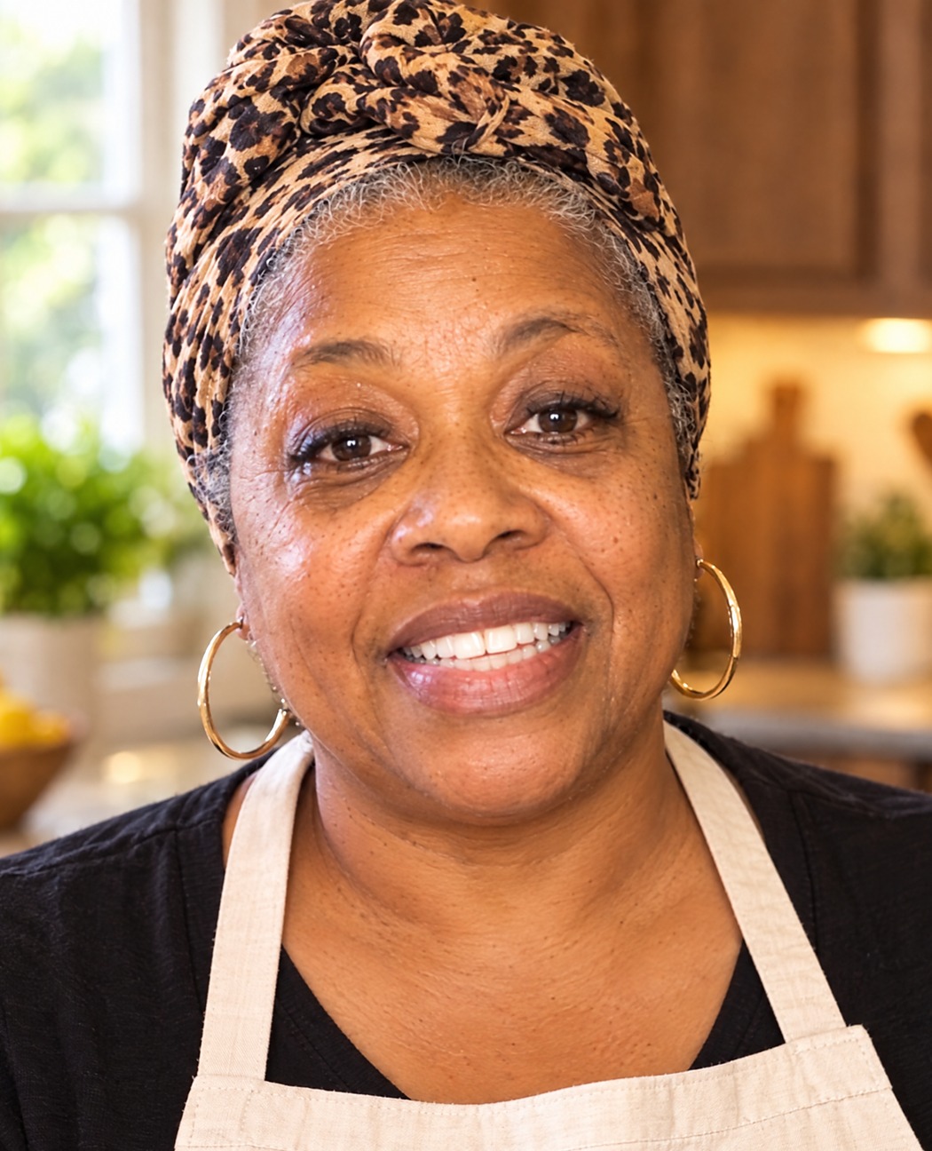 Jada Kennedy in her kitchen, speaking to the camera